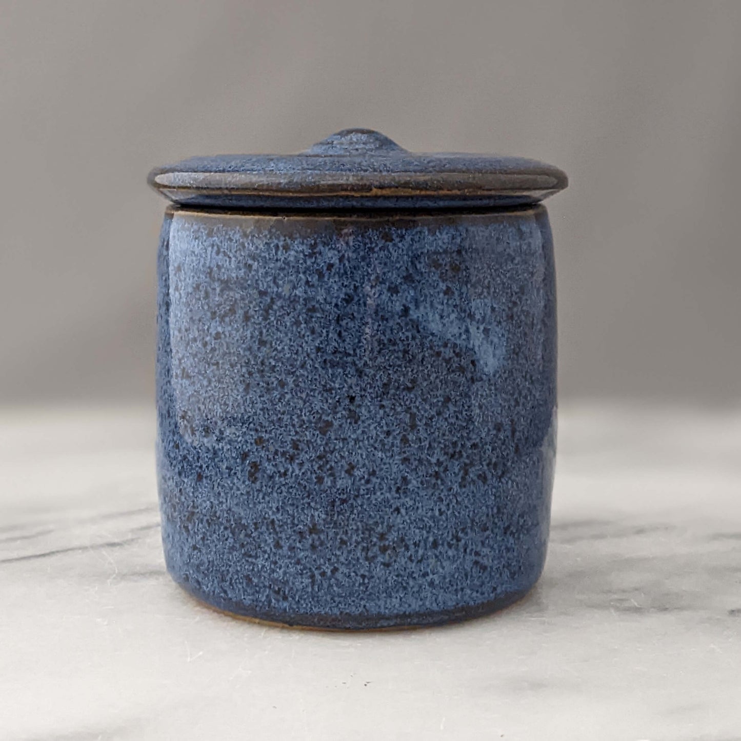 Lidded Ceramic Jar in Blue