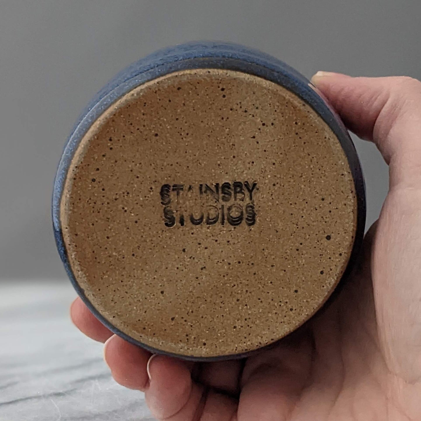 Lidded Ceramic Jar in Blue