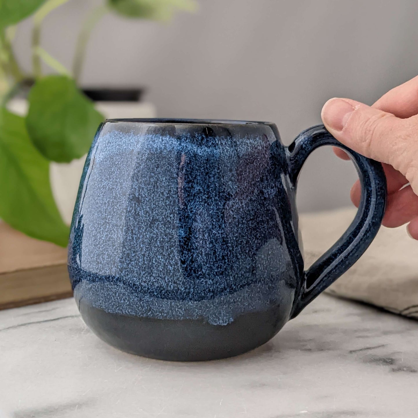 Blue & Black Tobias Ceramic Mug