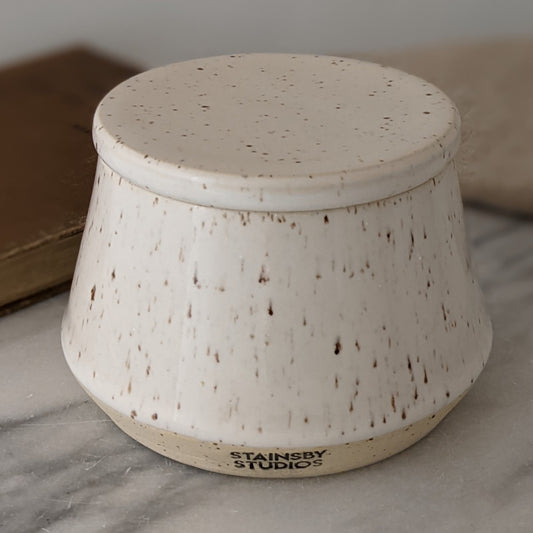 Romy White Lidded Jar